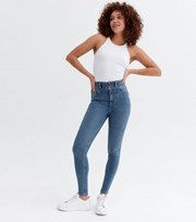 New Look Teal Life & Shape High Waist Yazmin Skinny Jeans